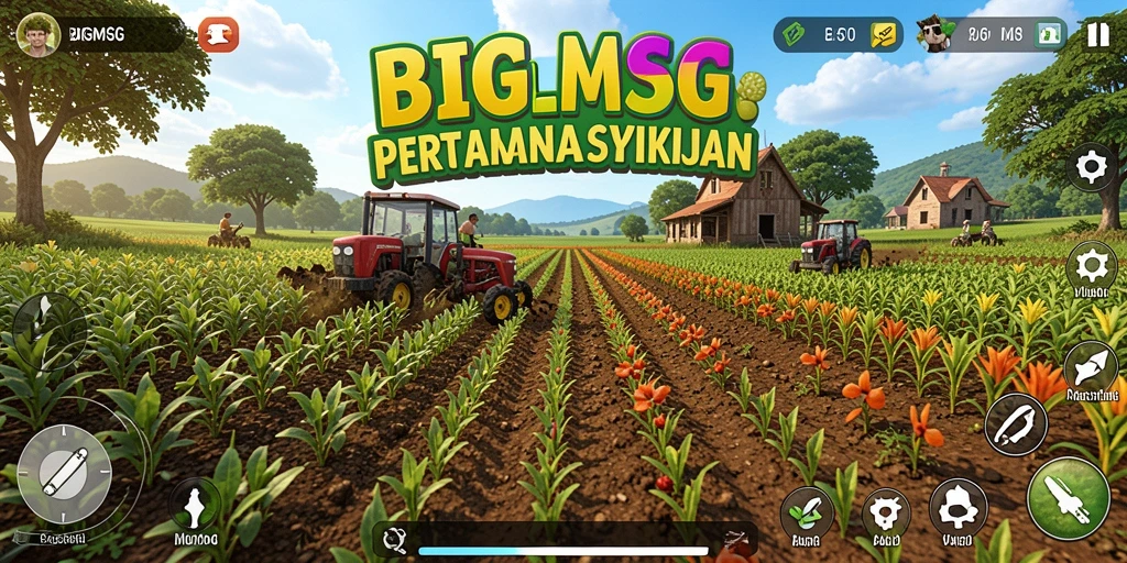Screenshot menampilkan gameplay seru dalam bertani di BIGMSG.