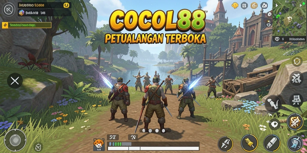 Tangkapan layar gameplay COCOL88 dengan petualangan di dunia terbuka.