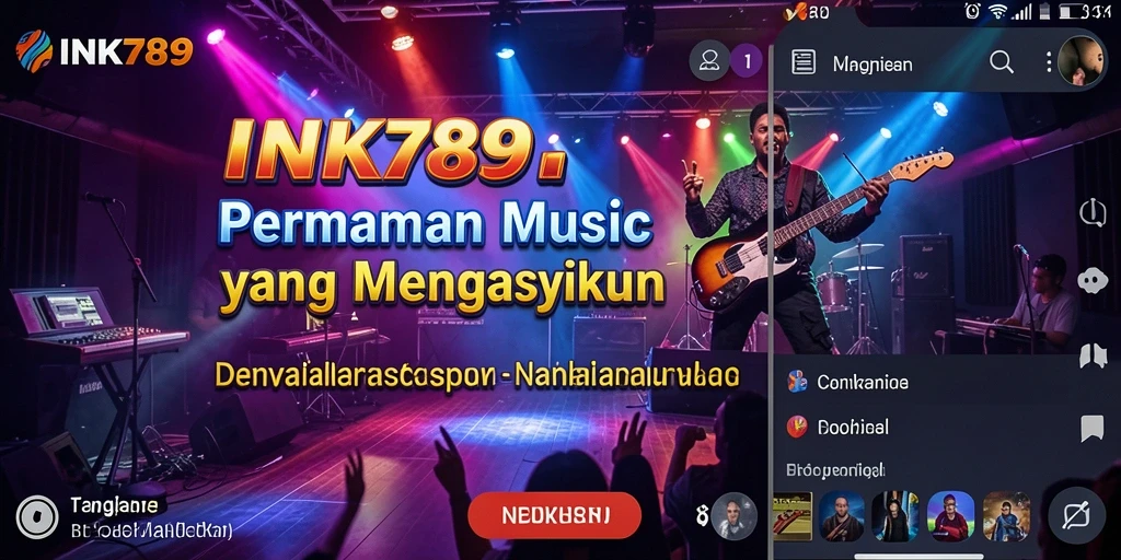 Tampilan gameplay seru dengan berbagai lagu menarik.