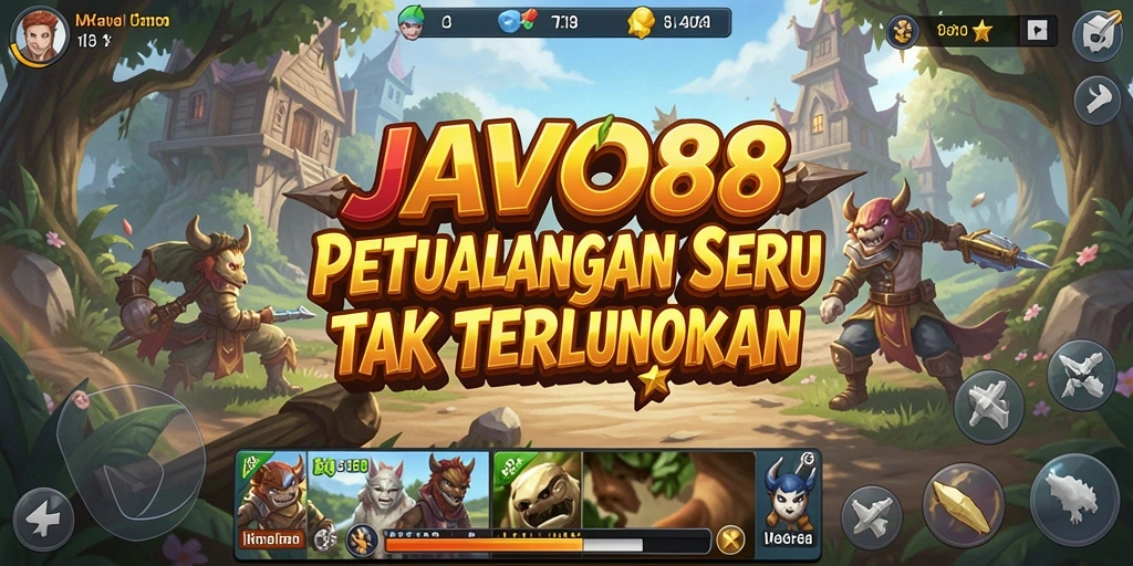Tampilan gameplay seru di dunia petualangan JAVO88.
