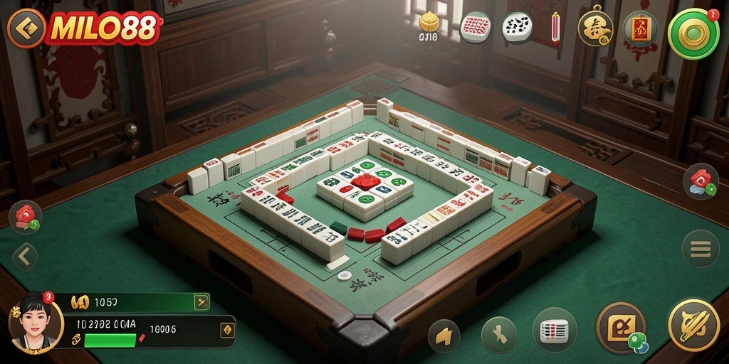 Tampilan gameplay menarik dari game Mahjong MILO88.