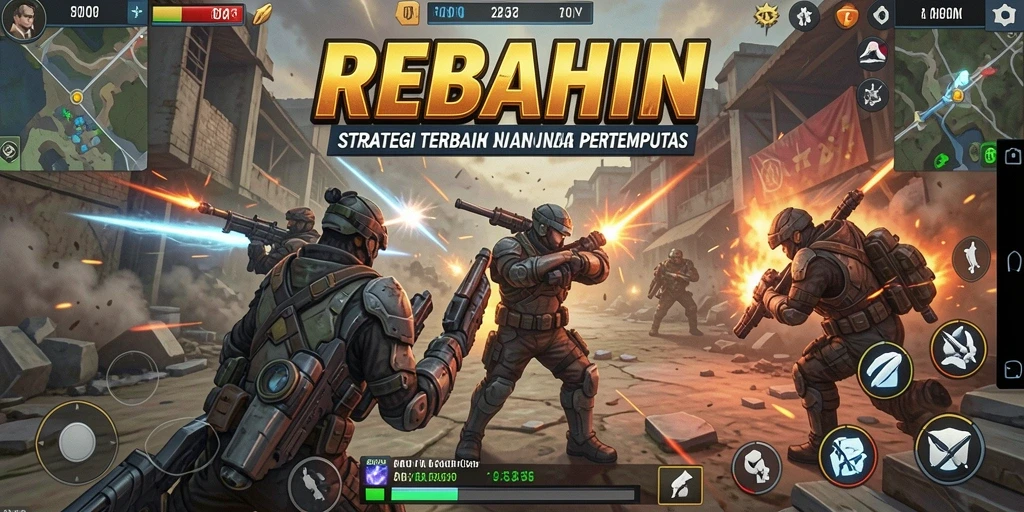 Tangkapan layar REBAHIN menampilkan strategi apik dalam pertempuran.