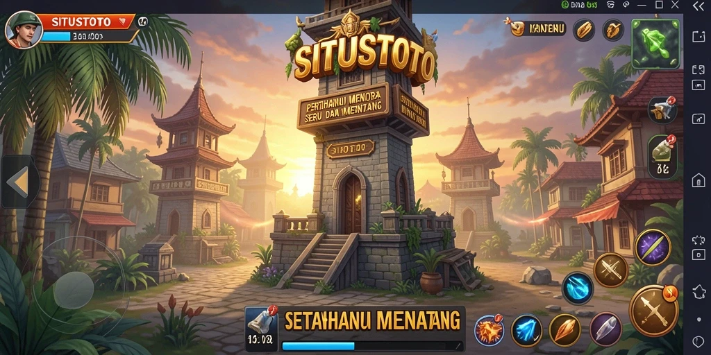 Screenshot dari SITUSTOTO menampilkan aksi pertahanan menara yang mendebarkan.